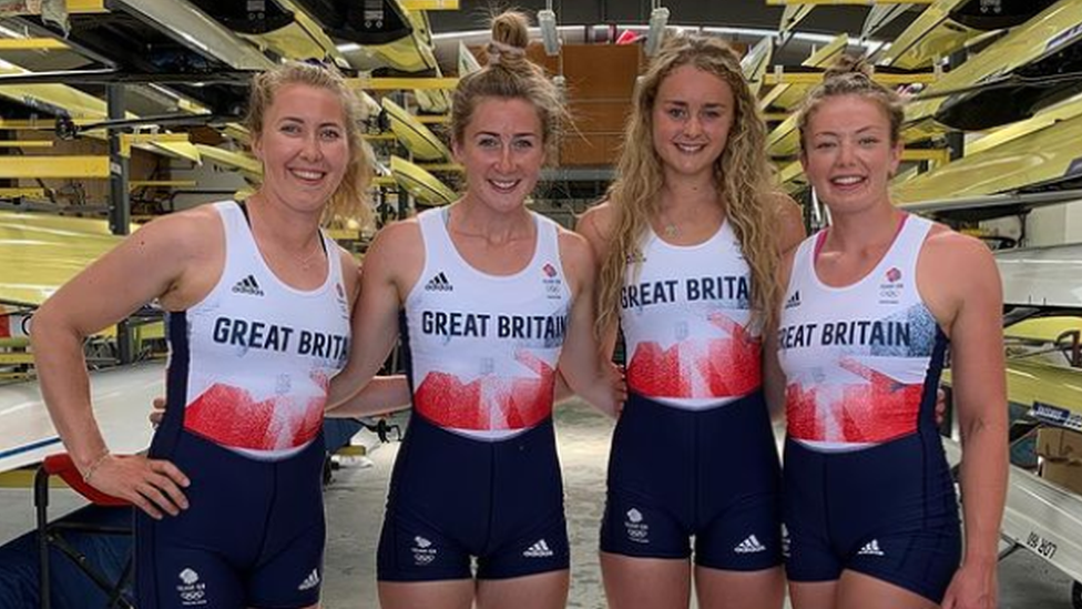 Picture of Mathilda Hodgkins-Byrne, Hannah Scott, Charlotte Hodgkins-Byrne and Lucy Glover of Great Britain