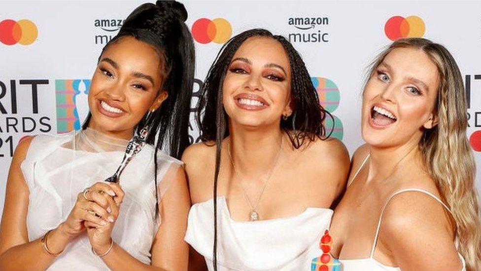 Little Mix with their 2021 Brit Award