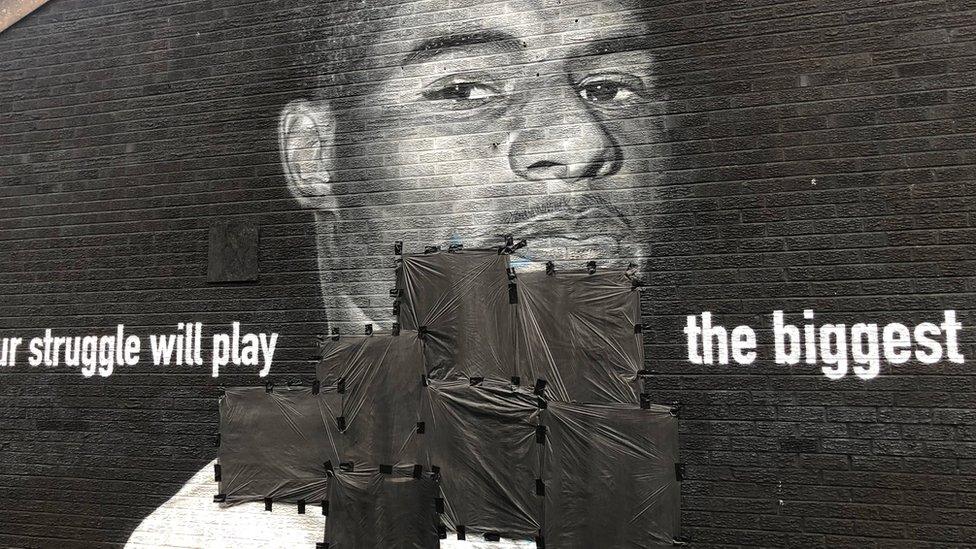 Marcus Rashford mural vandalised