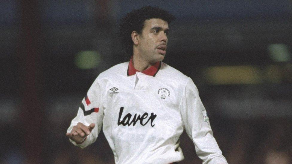 Chris Kamara playing for Sheffield United