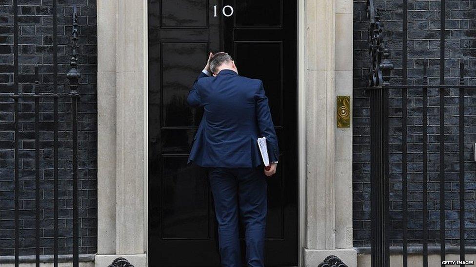 Gavin Barwell, Theresa May's chief of staff, outside Downing Street