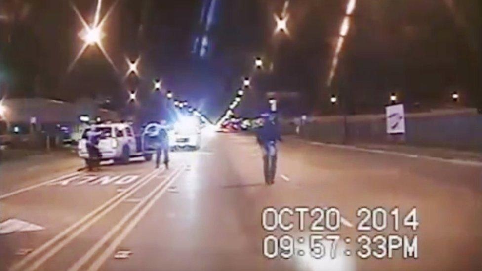 Dash-cam video shows Laquan McDonald moments before being shot by an officer