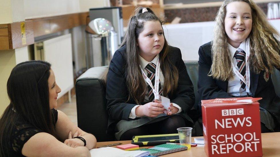 Pupils from Glengormley High School prepare for a tough pitching session.