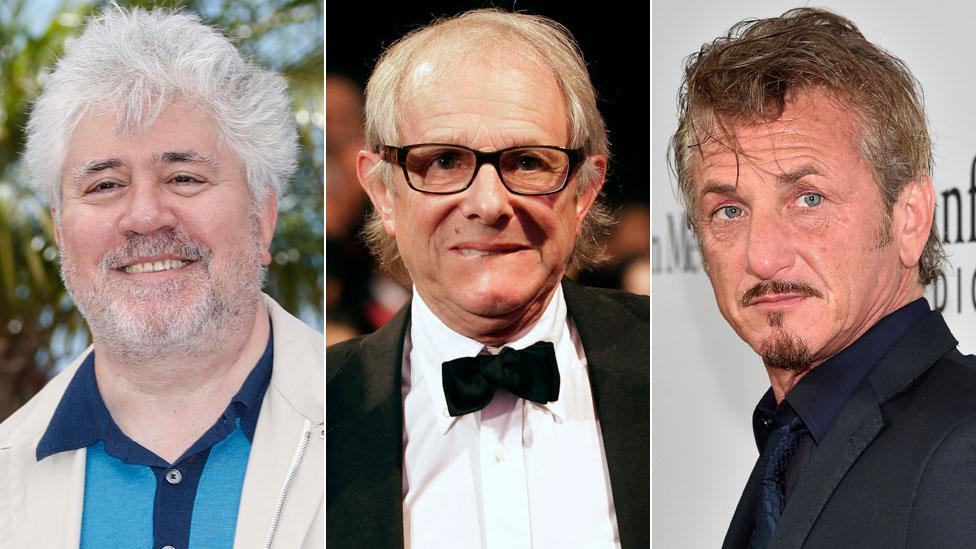 Pedro Almodovar, Ken Loach and Sean Penn