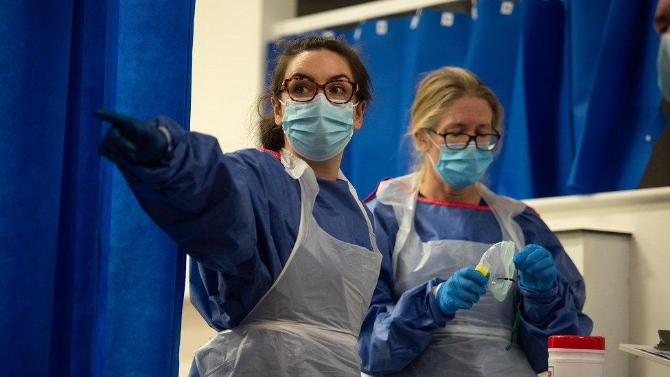 Staff at the QEUH emergency department