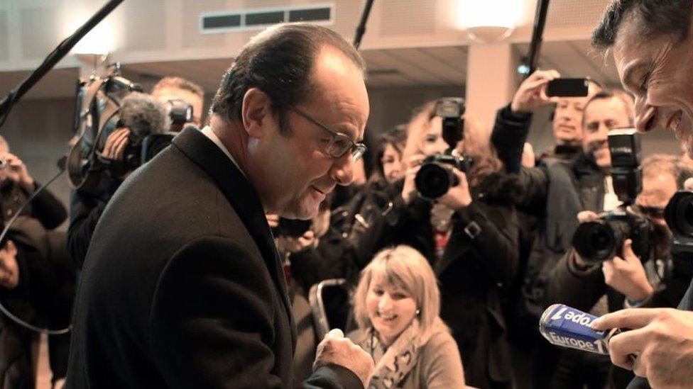 Francois Hollande votes in Tulle, western France. Photo: 13 December 2015