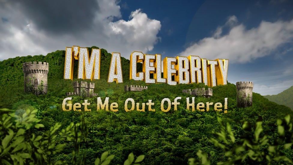 I'm A Celebrity logo with a castle