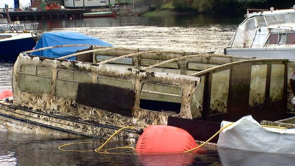 The Skylark was raised from the bed of the River Leven in Balloch