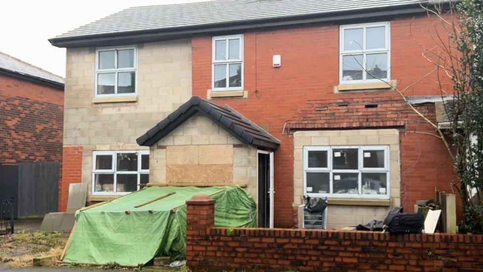 Sarah Griffiths' unfinished home in Bury