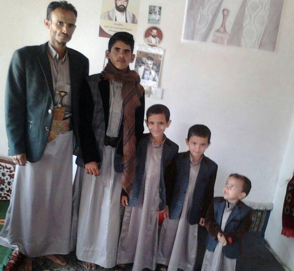 Zaid Tayyib (L) with his sons Youssef, 14, Ahmed, 11, and Ali, 9, and Mohammed, 5