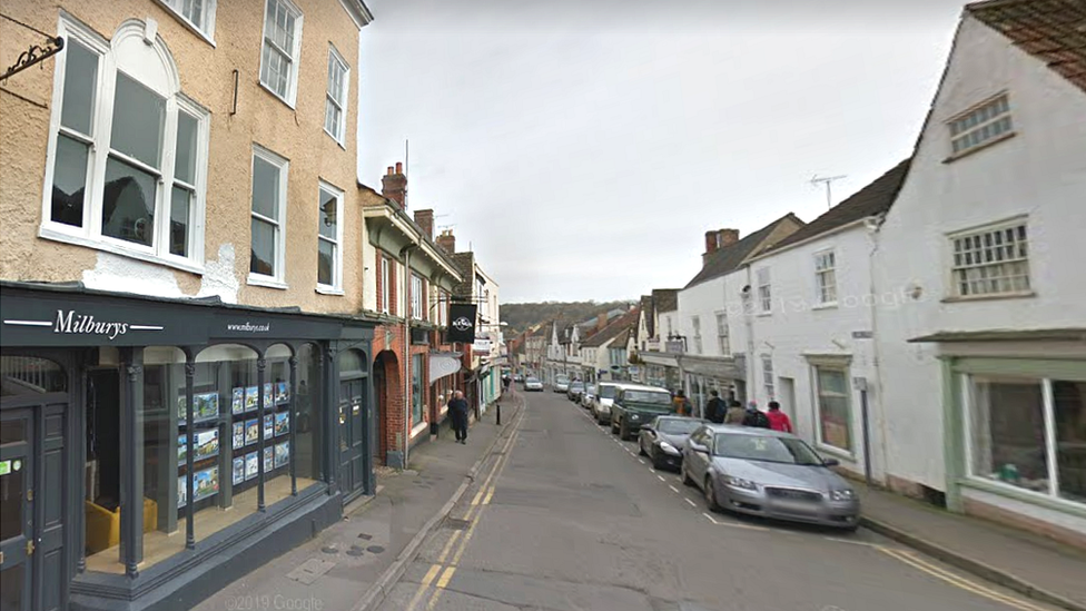 The main street in the centre of Wotton-under-Edge