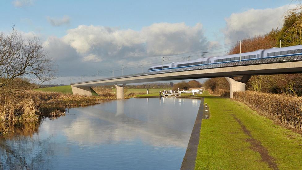 Artist impression of HS2 link