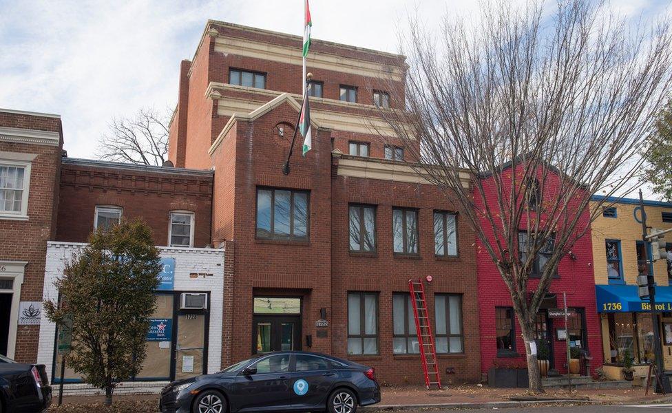 File photo showing Palestine Liberation Organisation (PLO) office in Washington (21 November 2017)