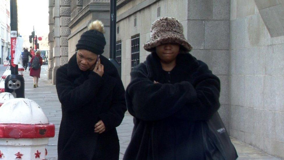 Beatrice Ekweremadu (left) and Sonia Ekweremadu outside the Old Bailey