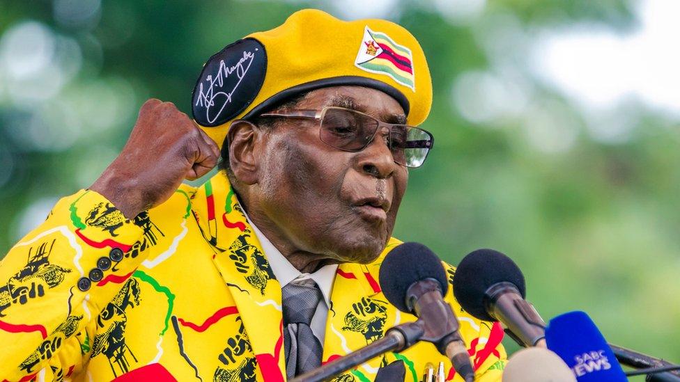 Robert Mugabe pictured in 2017