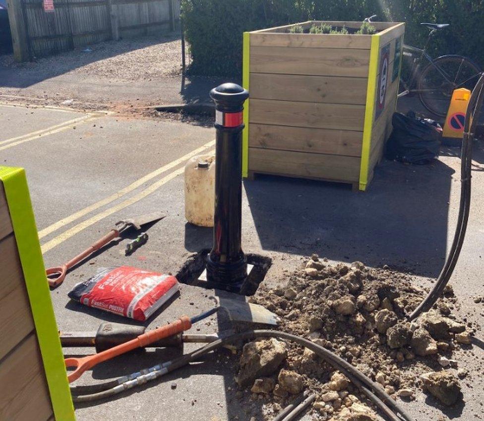 Clive Road bollard