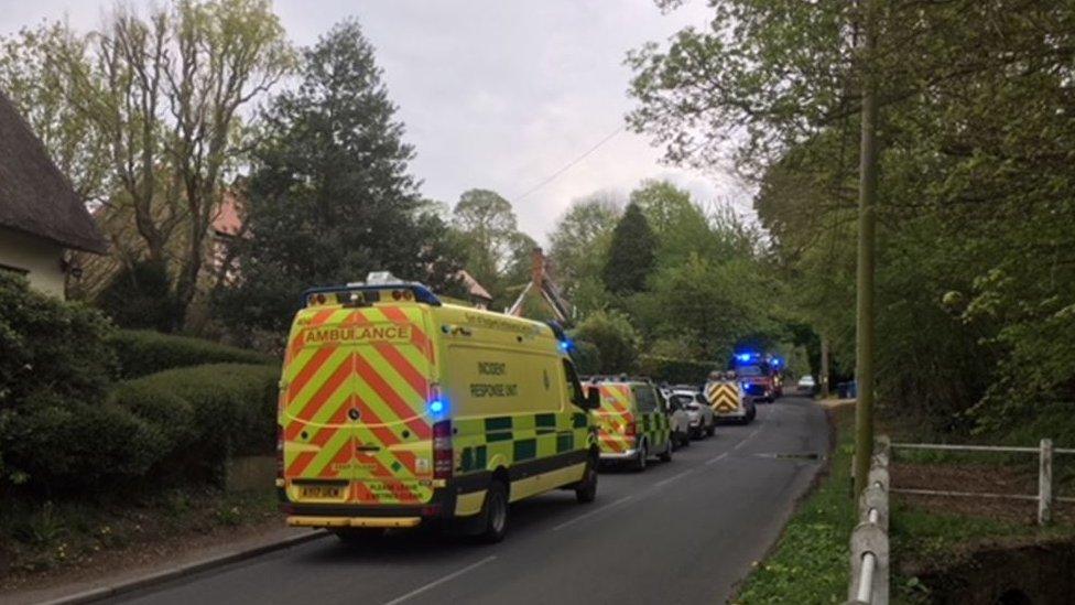 Emergency vehicles in Lidgate