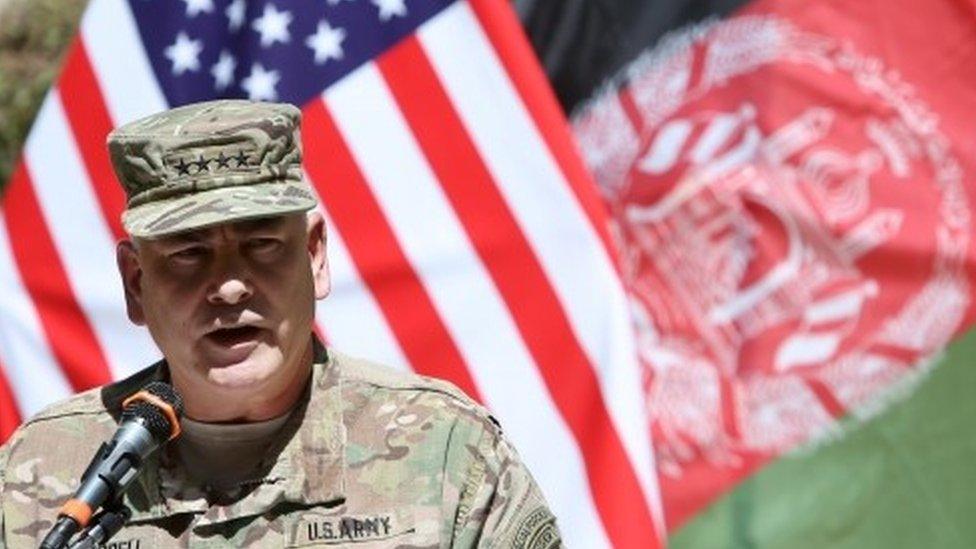 Commander of the International Security Assistance Force (ISAF), Gen John Campbell in Kabul (11 September 2015)