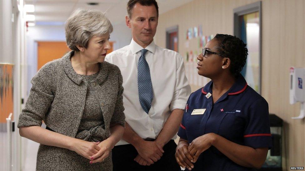 PM and Jeremy Hunt visit Royal Free hospital