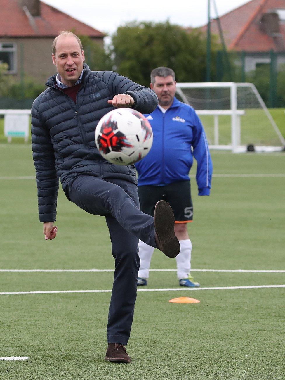 Prince William visited to Spartans FC's Ainslie Park Stadium in Edinburgh