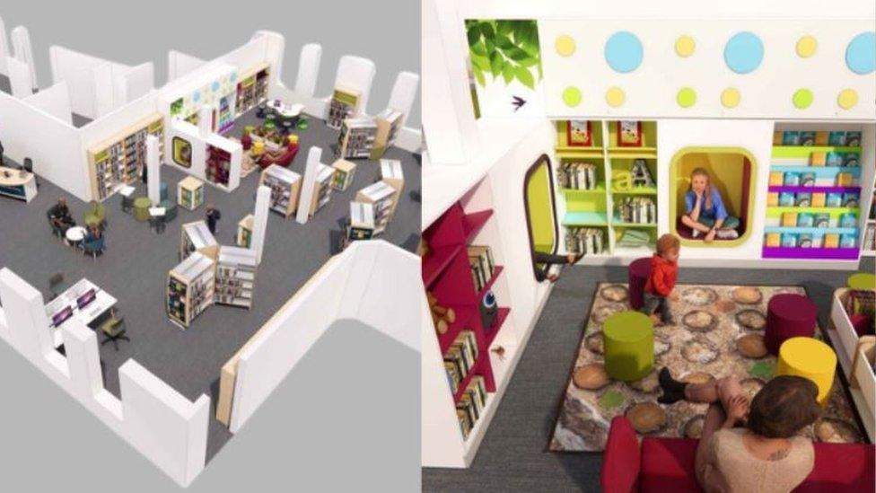 Artist's impression of children's area in library