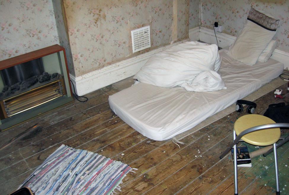 A room in a property protected by property guardians