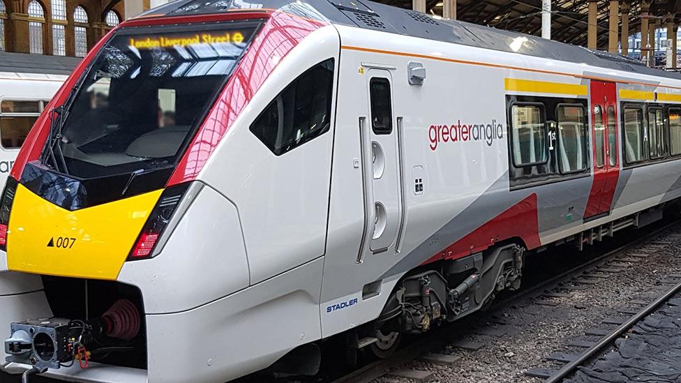 Greater Anglia train in station