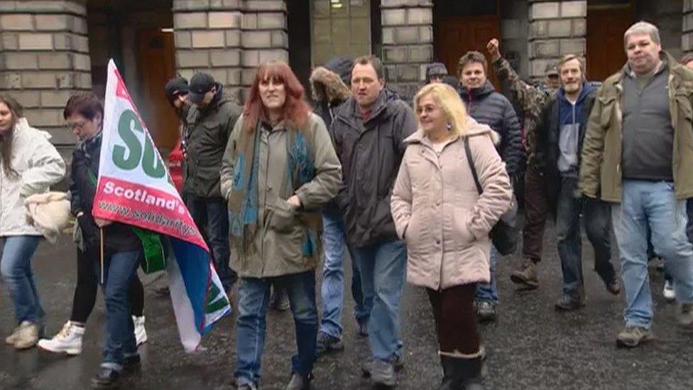 Campaigners at Court of Session