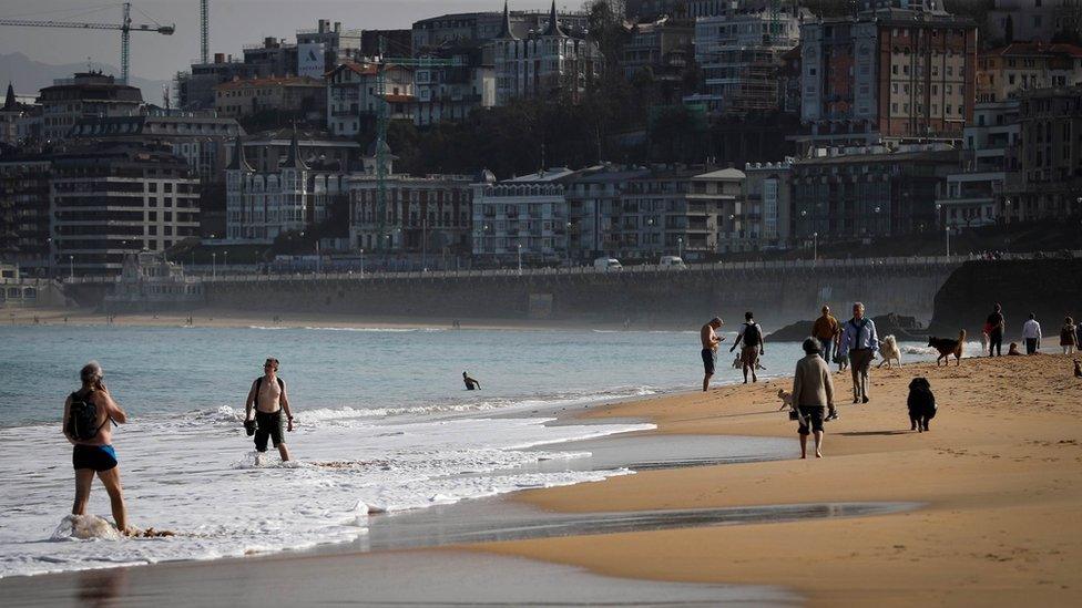 Beach in San Sebastian