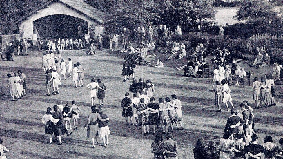 A summer dance in the grounds of Rowheath in 1942