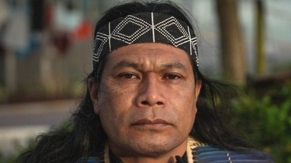 Rivelino Vera Gabriel is a chief of the Mbya Guarani indigenous people