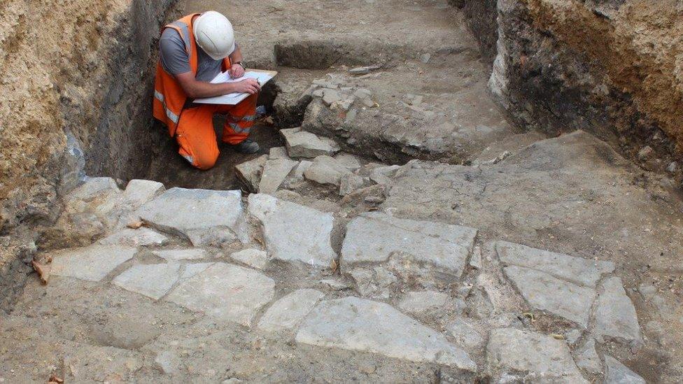 Man working on site at the Whitefriars