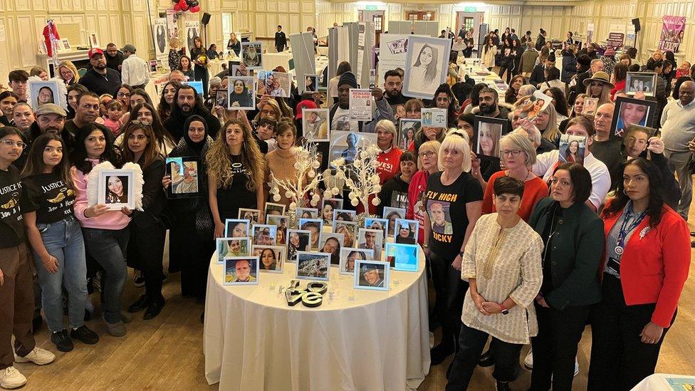 Families who lost loved ones at Newham Town Hall