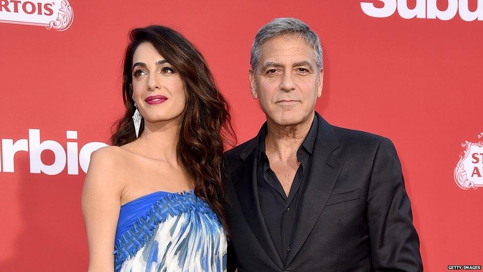 George Clooney with wife Amal