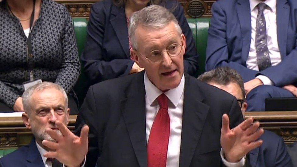 Hilary Benn speaks in the House of Commons