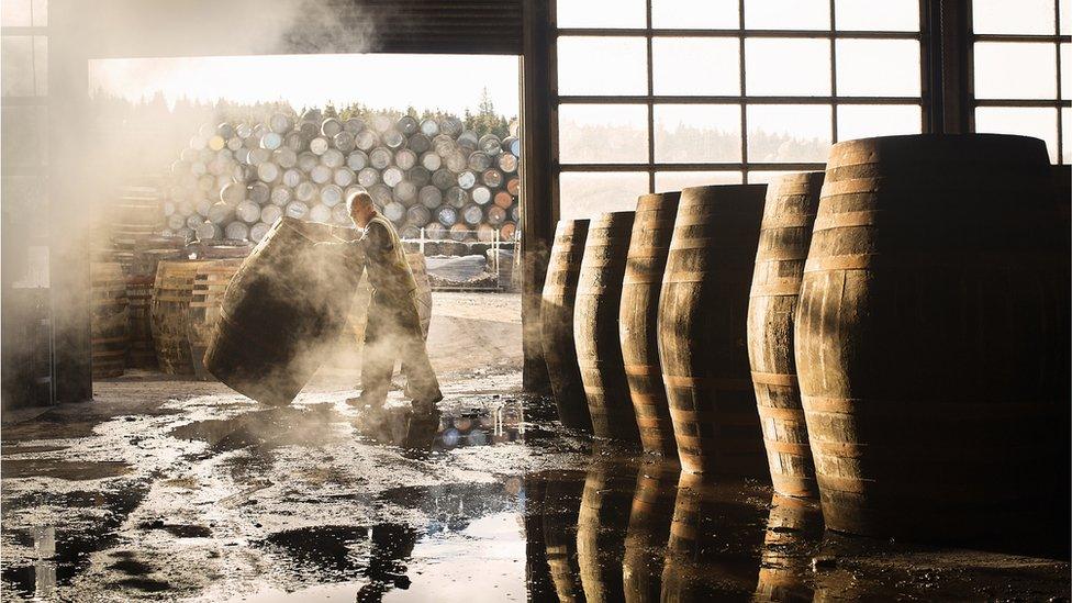 whisky barrels