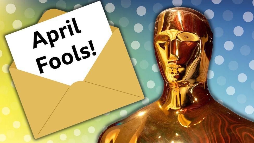 Oscar trophy April Fools