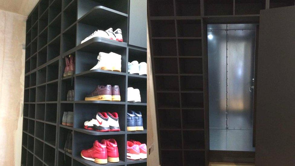 A panic room built into a shoe box