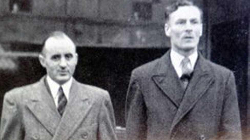 Bill O'Callaghan and Bert Pooley in Germany, 1948