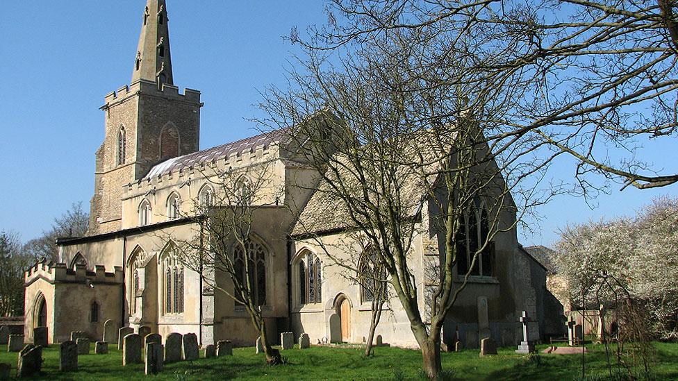 Exterior of All Saints, Landbeach, on a sunny day