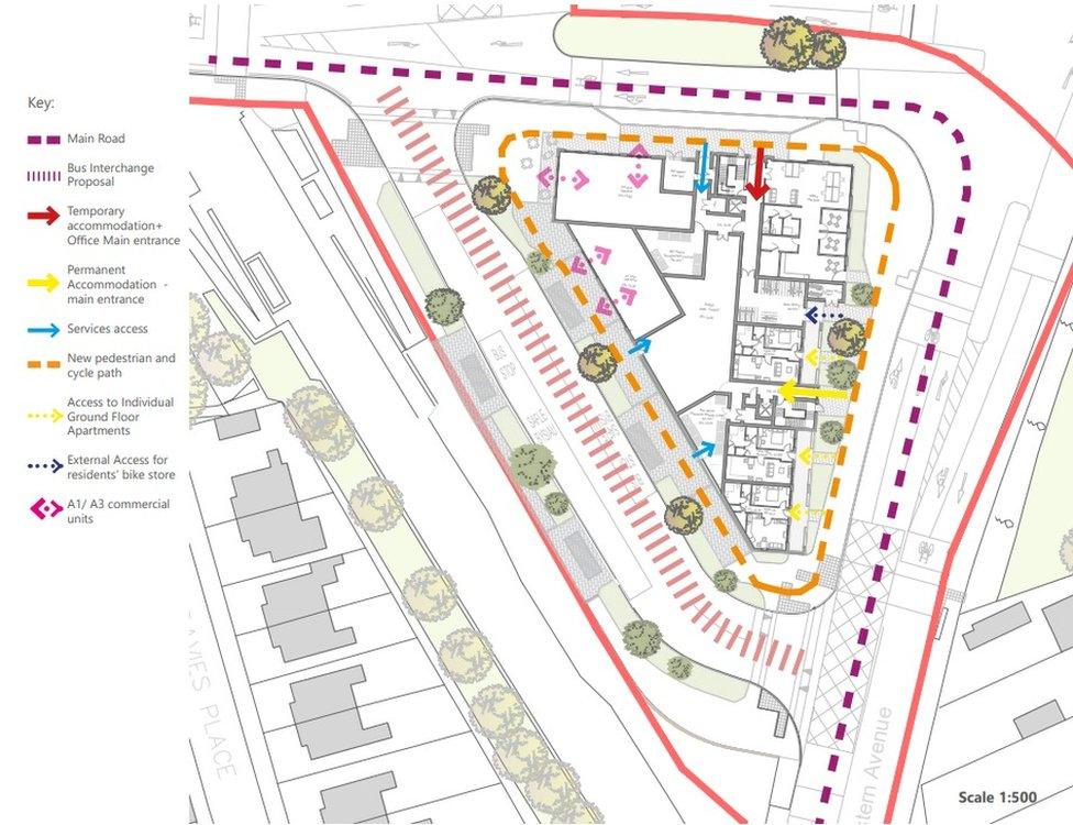 Layout of proposed development at the former Waungron Road tip in Cardiff