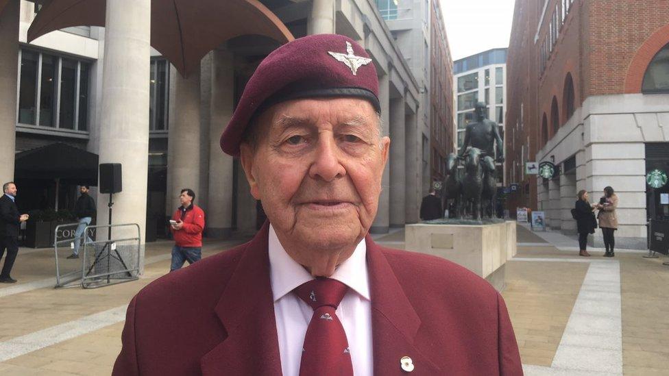 92-year-old veteran Geoffrey Pattinson, who starred in one of the campaign videos.