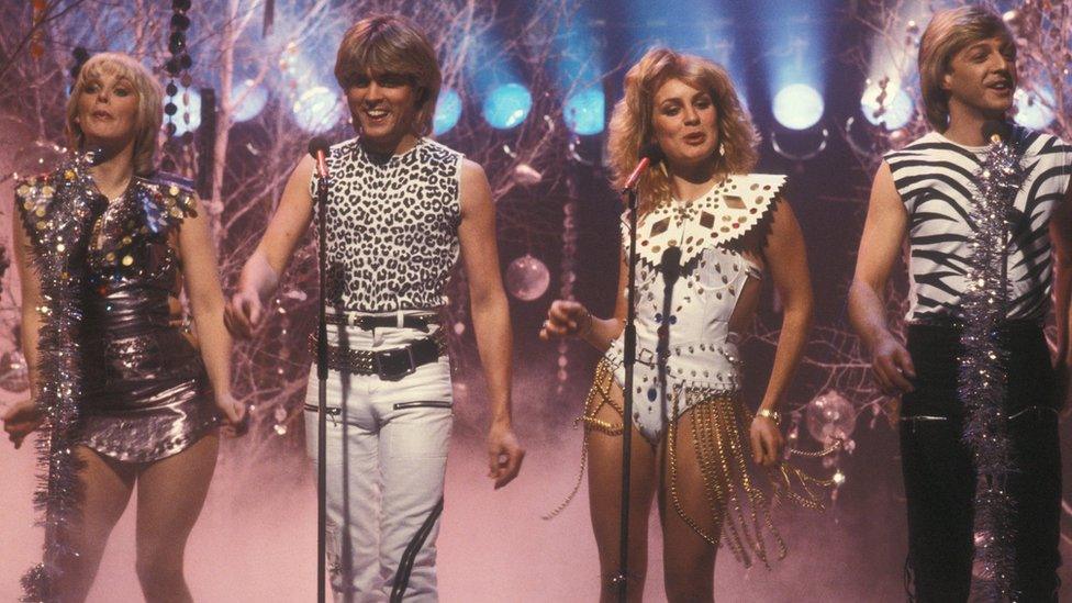 Bucks fizz performing on top of the pops