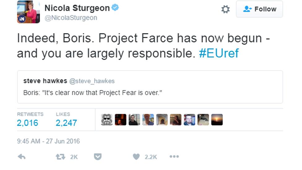 Nicola Sturgeon tweet