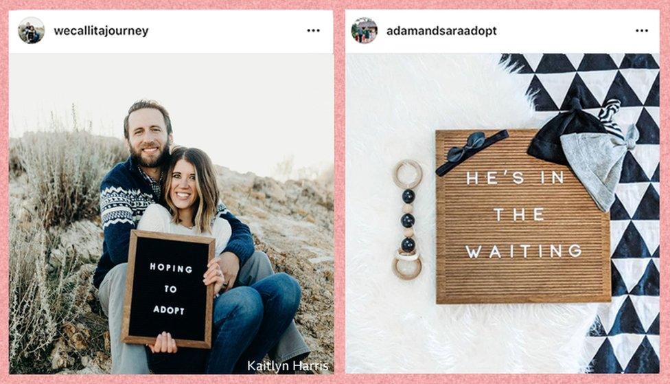 Letterboards of couples who want to adopt