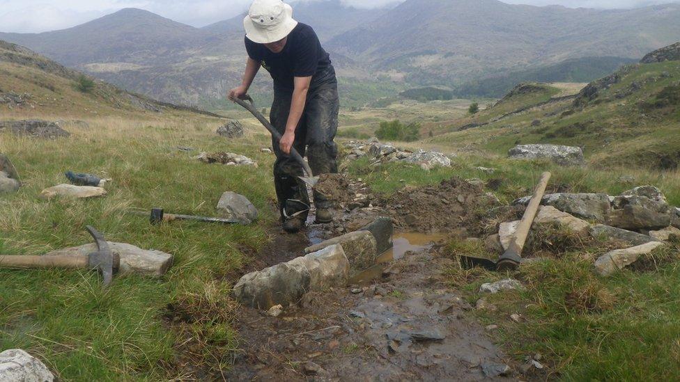 Snowdonia's public pathways are being rapidly eroded