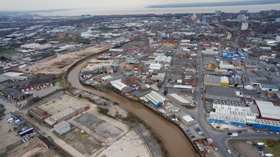 Aerial view of Hull