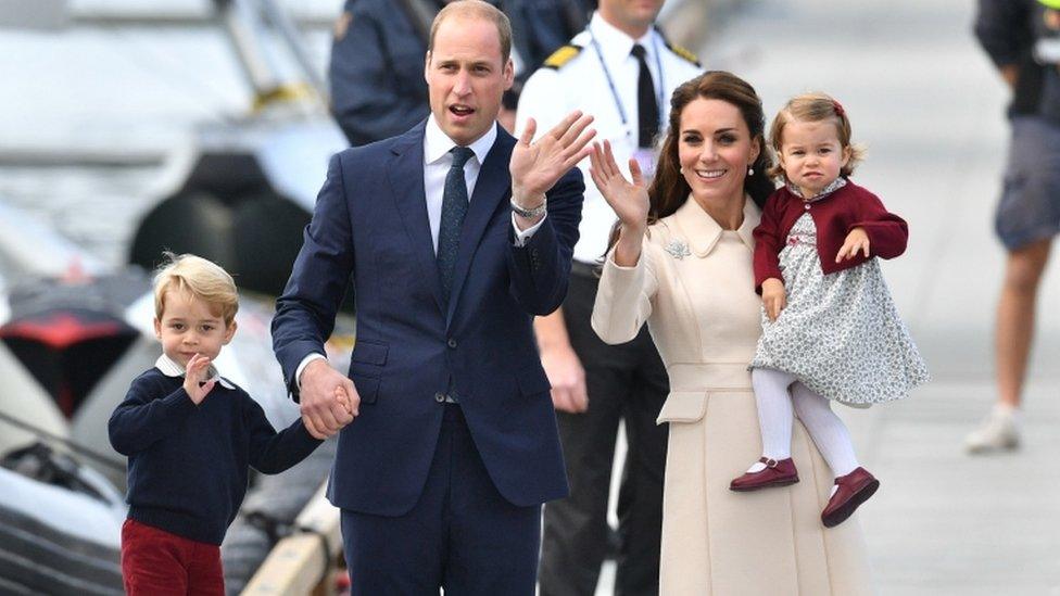 The Duke and Duchess of Cambridge, Prince George and Princess Charlotte