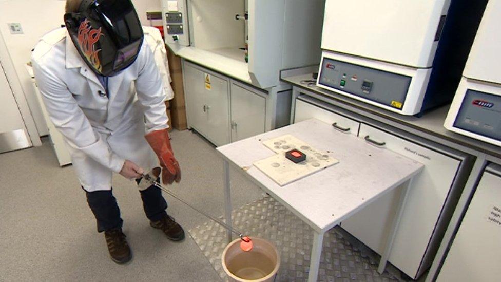 Researchers making the glass