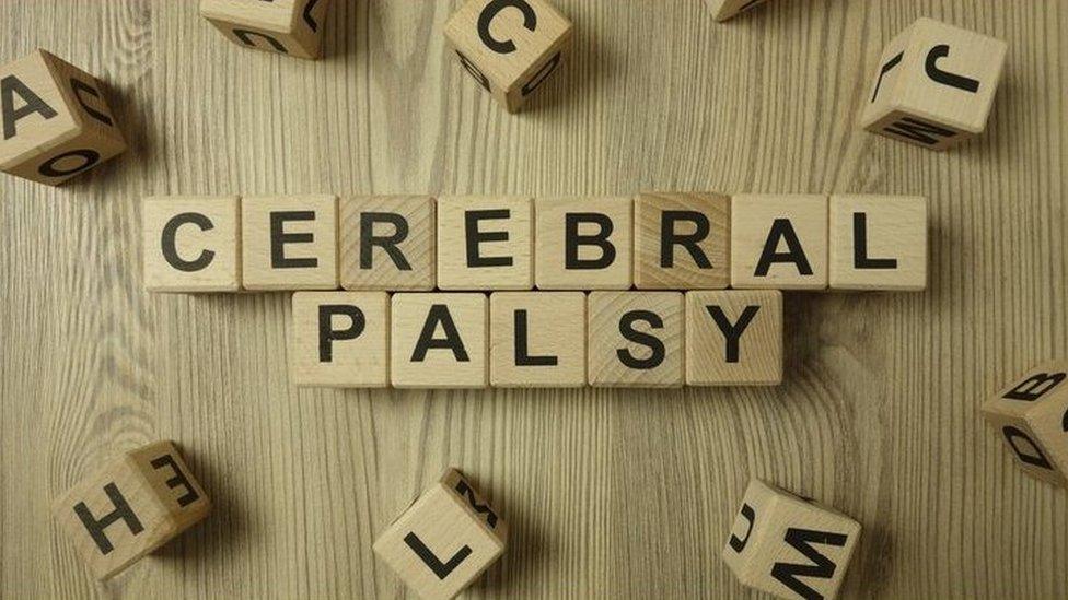 Letter spelling out 'cerebral palsy'